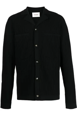 Nanushka Camp collar ribbed cardigan