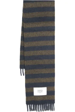 Maison Kitsuné Logo-patch striped scarf