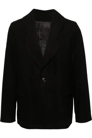 Séfr Curved-lapels single-breasted blazer
