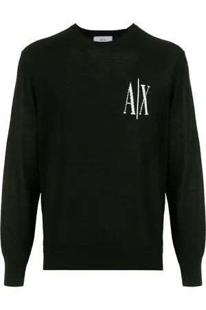 Armani Exchange Intarsia logo wool jumper