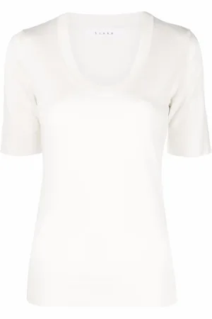 LISKA Round-neck knitted top