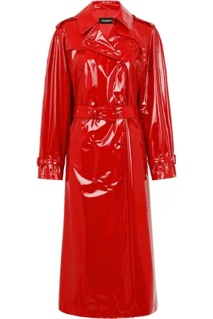 Dolce & Gabbana Storm-flap patent trench coat