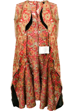 Comme des Garçons 2000s heavy embroidery sleeveless jacket
