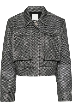 Simkhai Harmon shimmer-finish jacket