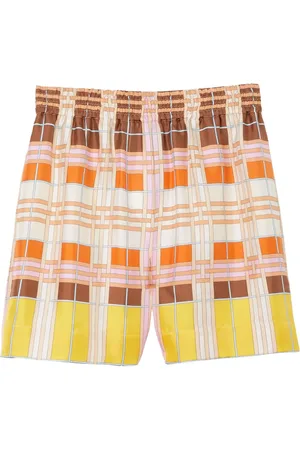 Burberry Geometric-patterned silk shorts