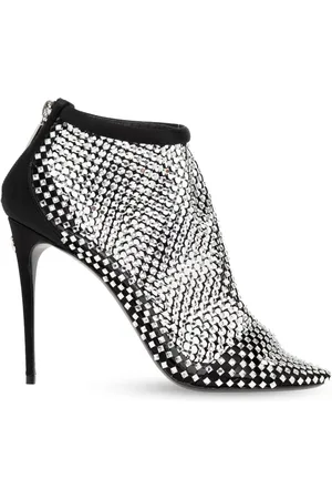 Dolce & Gabbana 110mm mesh-panelled leather pumps