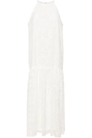 Saiid Kobeisy Halterneck crochet maxi dress