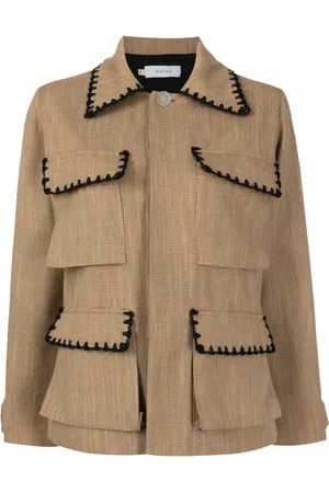 Isolda Lupa stitched-edge cotton-blend jacket