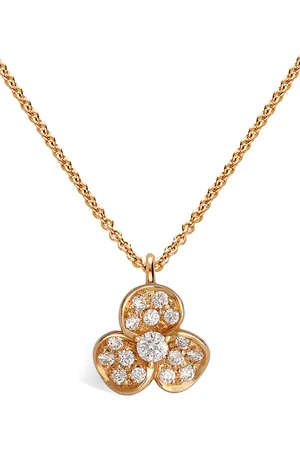 Leo Pizzo 18K rose gold Candy Flora diamond pendant necklace
