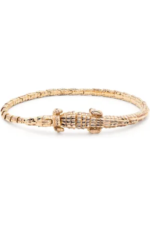 Bibi van der Velden 18kt yellow Alligator Wrap tsavorite bracelet