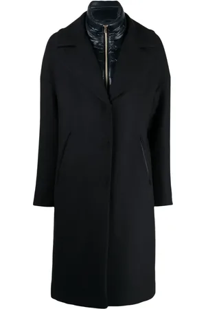 HERNO Panelled mid-length coat