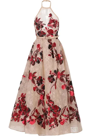Elie saab Sequinned A-line maxi dress
