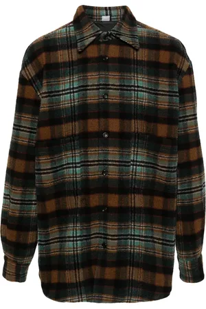 Winnie NY Plaid-check felted shirt