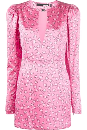 ROTATE Heart-print satin minidress