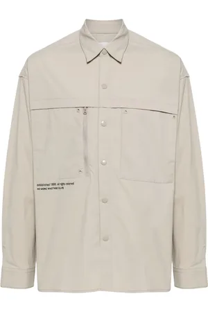 Izzue Slogan-embroidered shirt