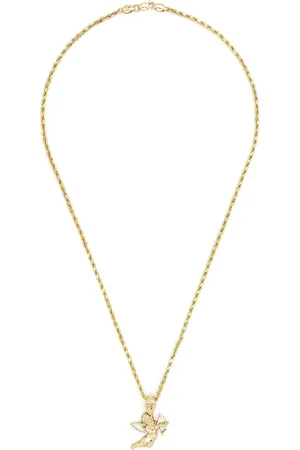 Roses 14kt yellow chain necklace
