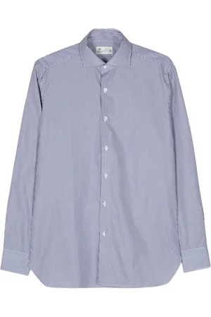 LUIGI BORRELLI NAPOLI Stripe-pattern cotton shirt