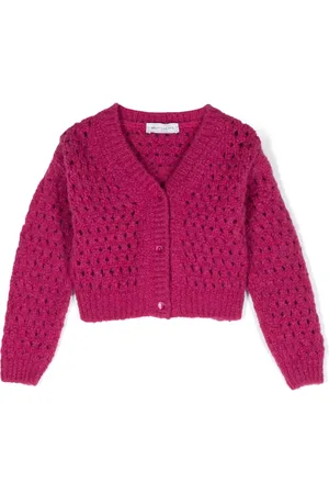 MONNALISA Open-knit ribbed cardigan