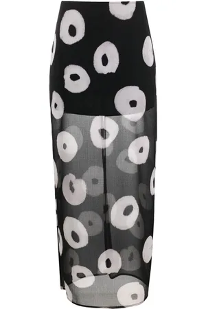 Nina Ricci Semi sheer printed skirt
