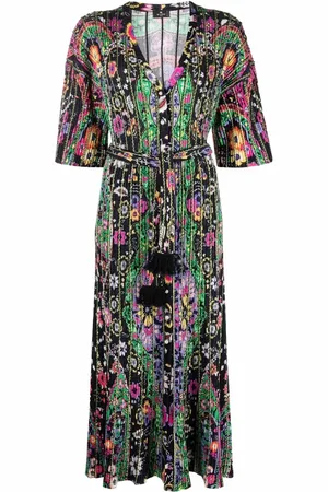 Etro Ribbed floral-knit dress