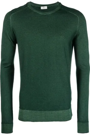 Etro Embroidered-logo crew-neck jumper