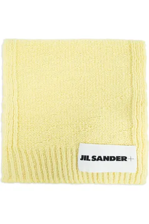 Jil Sander Logo patch wool scarf