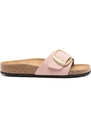 Birkenstock Madrid Big Buckle suede slides