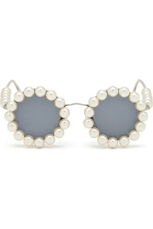 CHANEL 1993 pearl-trim round-frame sunglasses