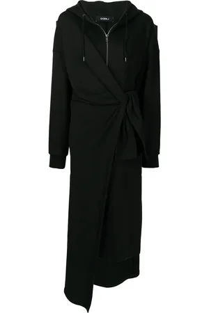 GOEN.J Knot-detail hooded dress