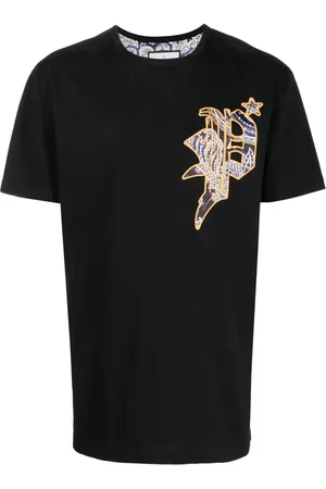 Philipp Plein Paisley-print logo-patch T-shirt