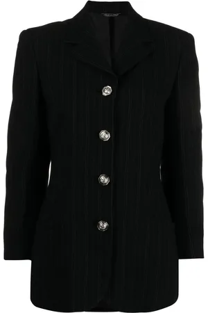 VERSACE 1990s pinstripe single-breasted blazer