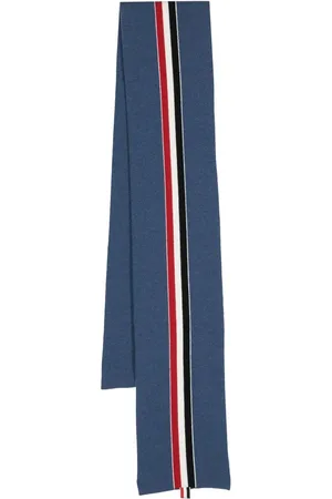 Thom Browne 4-Bar tab intarsia-knit scarf