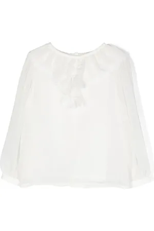 PATACHOU Ruffled-collar chiffon blouse
