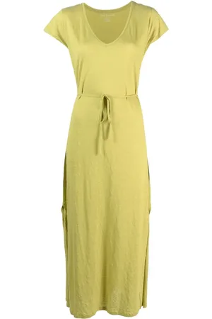 Majestic U-neck short-sleeve dress