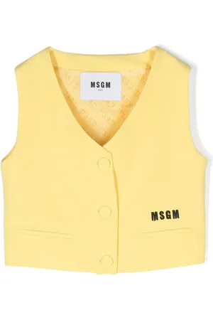 Msgm Embroidered-logo waistcoat
