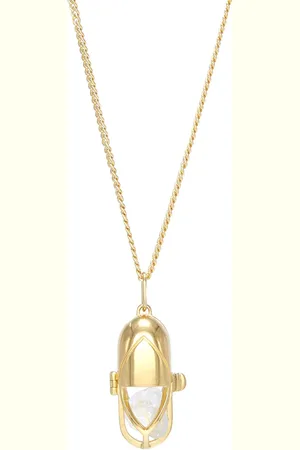 CAPSULE ELEVEN Crystal and clear quartz capsule pendant necklace