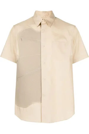 Fumito Ganryu Poly draped short-sleeve shirt