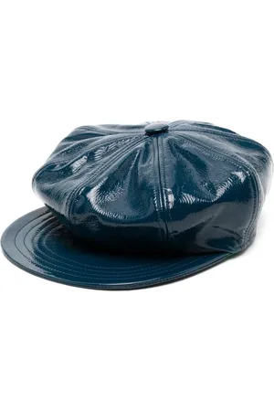 Madison.Maison Patent leather baker boy hat