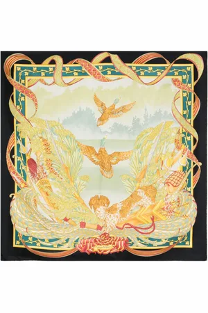 Salvatore Ferragamo 1970s birds-print scarf