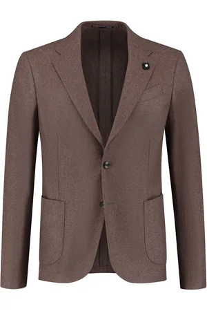 LARDINI Brooch-detail single-breasted blazer