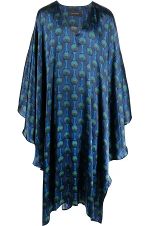 OZWALD BOATENG Geometric-print silk cape shirt