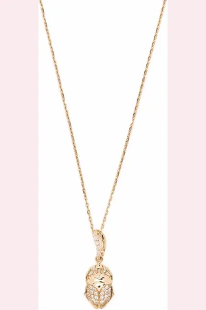 Aurélie Bidermann 18kt yellow Beetle diamond necklace
