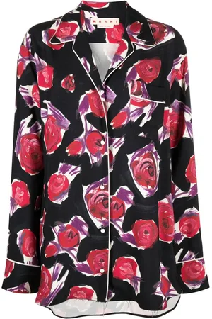 Marni Spinning roses print shirt