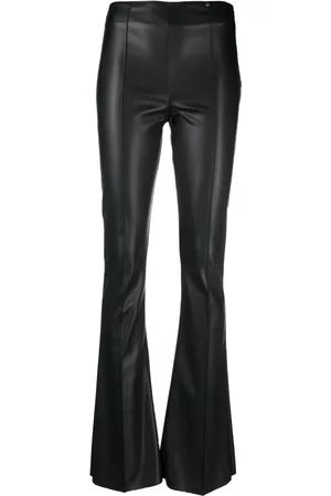 NISSA Leather-effect flared leggings
