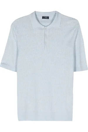 BARBA Short-sleeve ribbed polo shirt