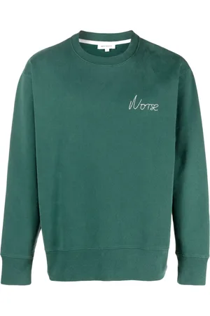 Norse projects Embroidered-logo cotton sweatshirt