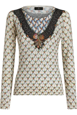 Etro Floral-print knitted top