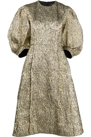 Simone Rocha Crystal-embellished cloqué midi dress