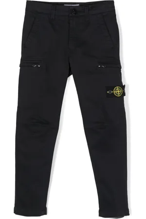 Stone Island Compass-motif cotton trousers