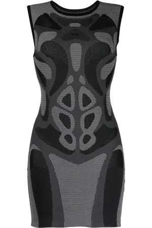 HELIOT EMIL Patterned intarsia-knit sleeveless dress